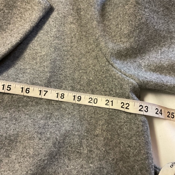 ZARA Gray Belted Coat Long Sleeve Pockets Size S - Picture 8 of 12